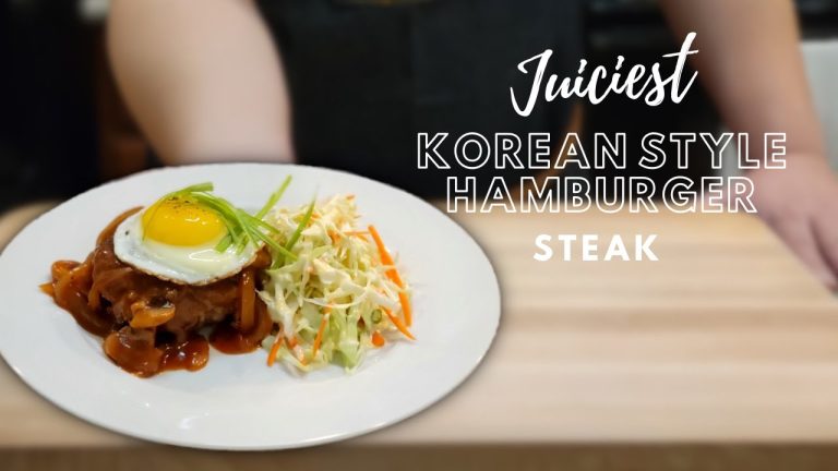 Korean Hamburger Steak With Fried Egg Recipe